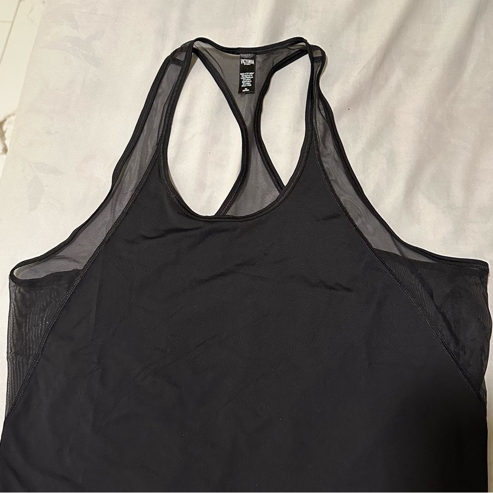 Victoria’s Secret Sports Womens Mesh Tank Top Sleeveless Black Size Medium - Picture 4 of 10